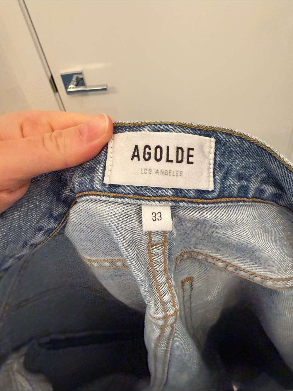 Agolde 90s Pinch Waist High Rise Straight Jeans Plus Size 33 - Picture 8 of 8